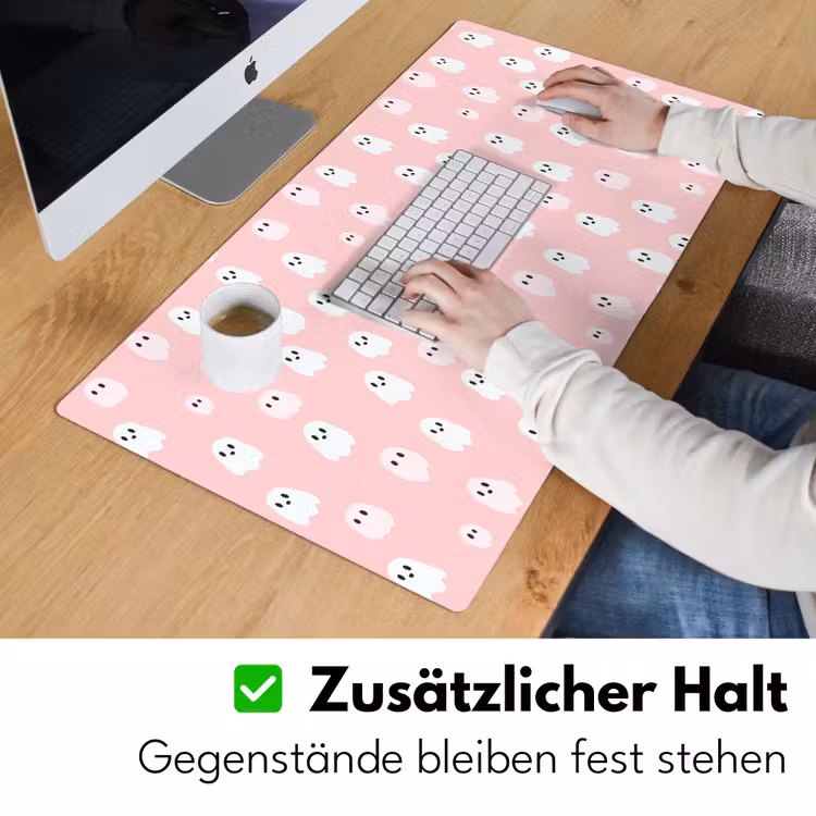 Spookjes - Patroon - Roze Muismat XXL klein 681 -ysfeer3_duits
