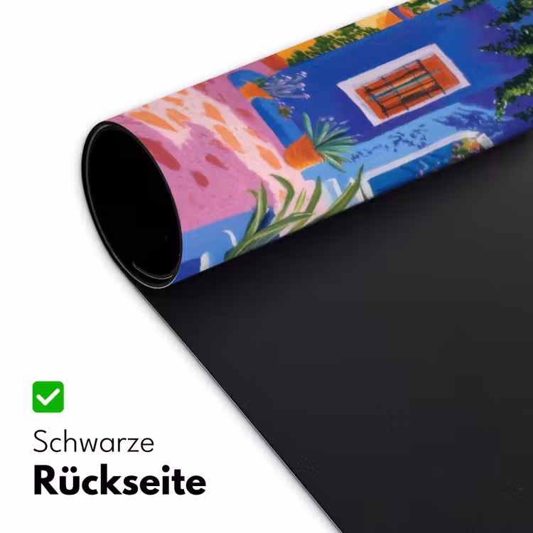 Geel - Blauw - Oranje - Huis Muismat XXL klein -ysfeer2_duits