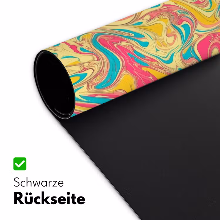 Geel - Roze - Blauw - Retro Muismat XXL klein -ysfeer2_duits