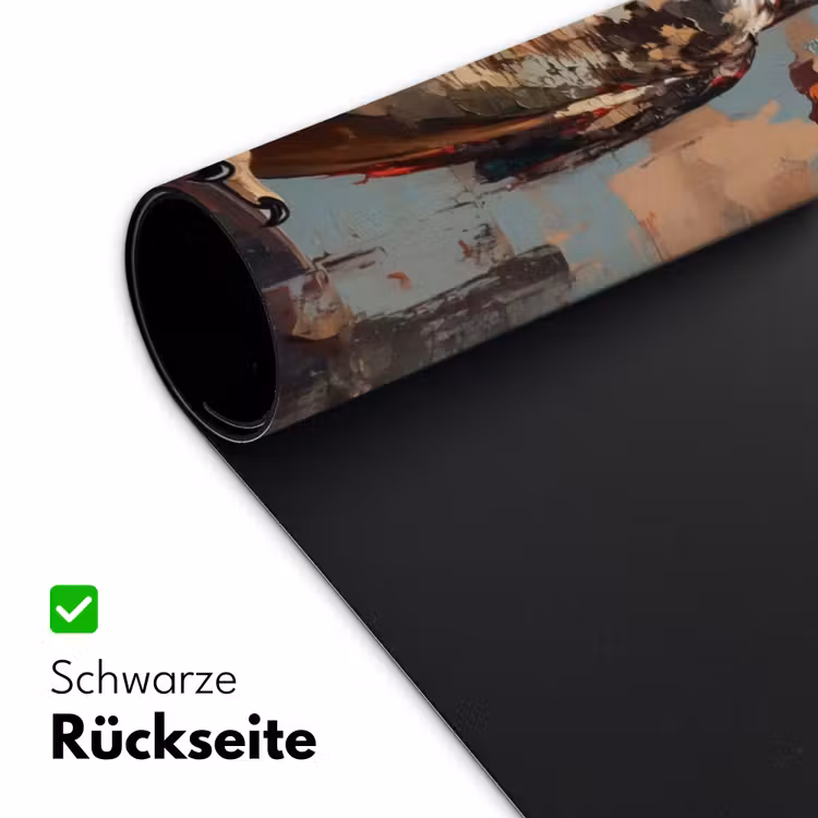 Geschilderd - Abstract - Uil - Bruin Muismat XXL klein -ysfeer2_duits