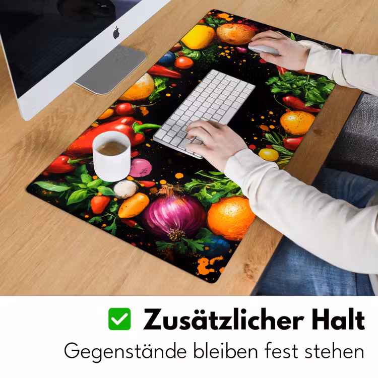 Groente - Graffiti - Kleurrijk - Koken - Abstract Muismat XXL klein -ysfeer3_duits