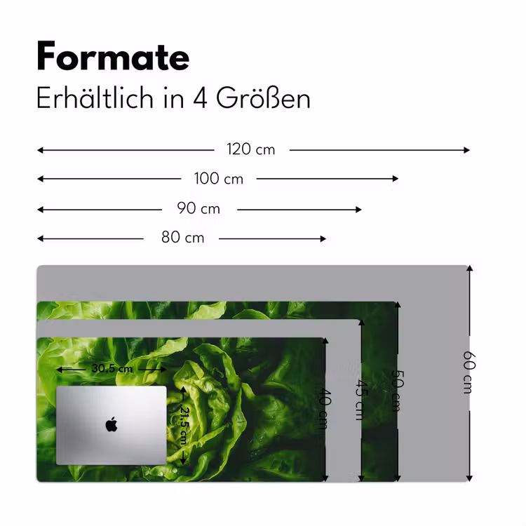 Groente - Sla - Groen Muismat XXL klein -ysfeer5_duits