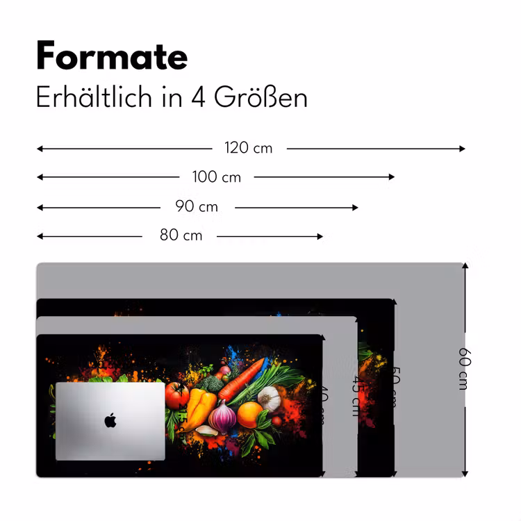 Groente - Eten - Kruiden - Graffiti - Koken Muismat XXL klein -ysfeer5_duits