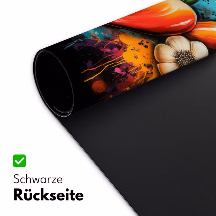 Groente - Peper - Knoflook - Graffiti - Verf - Kleurrijk Muismat XXL klein -ysfeer2_duits