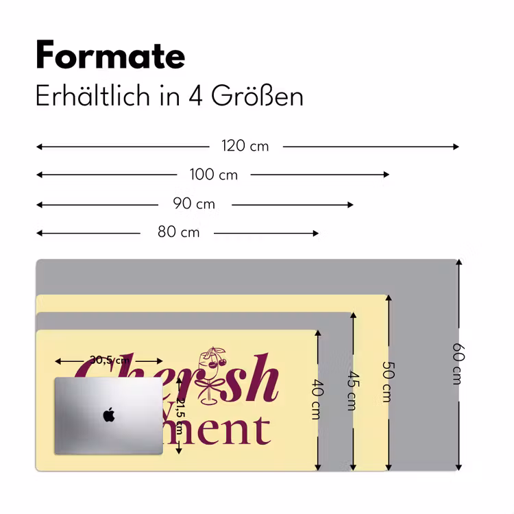 Cherish every moment - Cocktailglas - Geel Muismat XXL klein -ysfeer5_duits