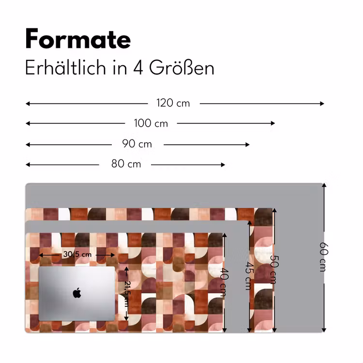 Geometrie - Modern - Retro Muismat XXL klein 681 -ysfeer5_duits