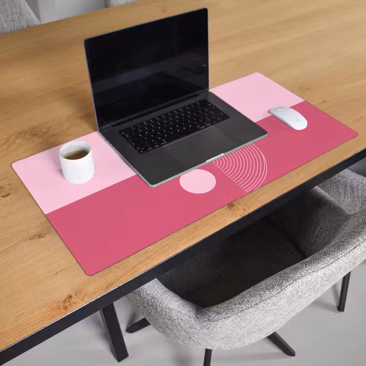 Schreibtischunterlage - Geometrie – Muster – Abstrakt – Rosa – Modern - Geometrie - Patroon - Abstract - Roze - Modern Muismat XXL klein
