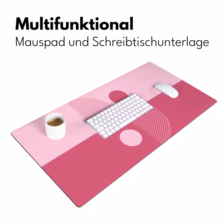 Schreibtischunterlage - Geometrie – Muster – Abstrakt – Rosa – Modern - Geometrie - Patroon - Abstract - Roze - Modern Muismat XXL klein