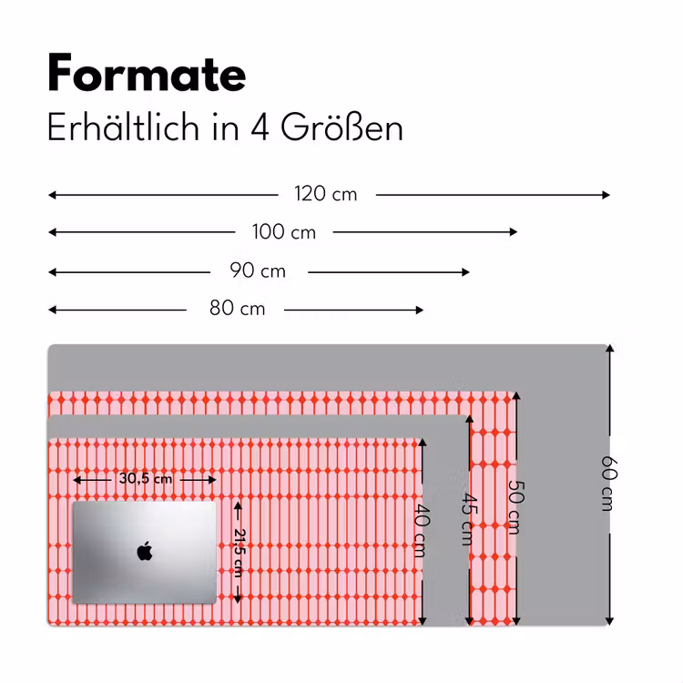 Geometrisch - Minimalistisch - Rood - Roze Muismat XXL klein 681 -ysfeer5_duits