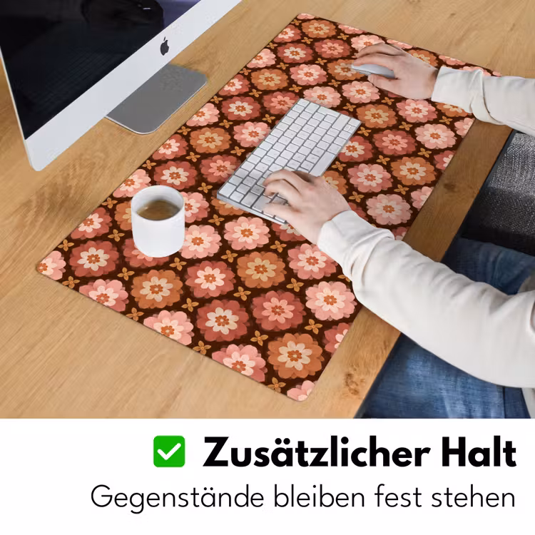 Geometrisch - Bloemen - Kleurrijk Muismat XXL klein 681 -ysfeer3_duits