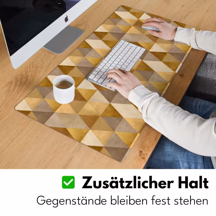 Geometrisch - Driehoek - Goud Muismat XXL klein 681 -ysfeer3_duits