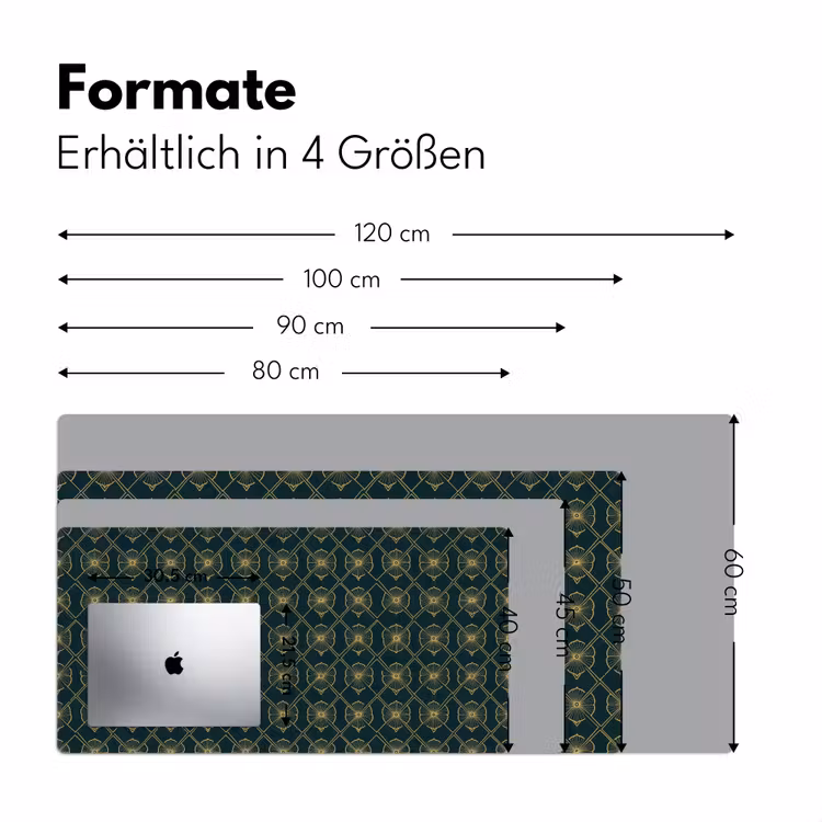 Geometrisch - Elegant - Groen Muismat XXL klein 681 -ysfeer5_duits