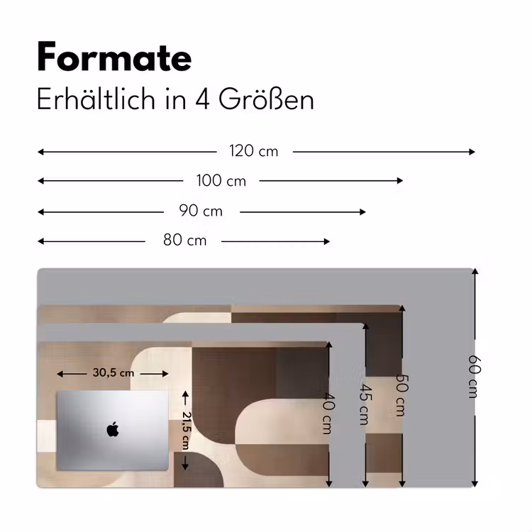 Geometrisch - Geweven structuur - Modern Muismat XXL klein -ysfeer5_duits