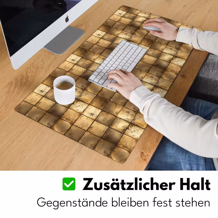 Geometrisch - Tegels - Goud Muismat XXL klein 681 -ysfeer3_duits