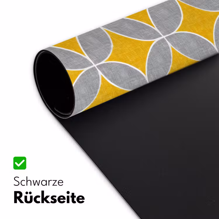 Geometrisch - Cirkels - Textuur - Grijs - Geel Muismat XXL klein 681 -ysfeer2_duits