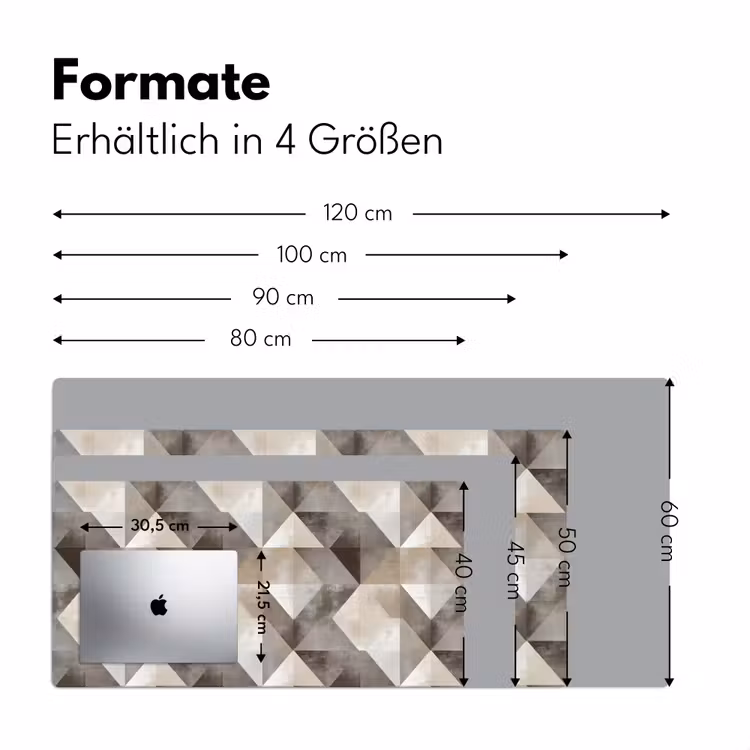 Geometrisch - Motief - Aardetinten Muismat XXL klein 681 -ysfeer5_duits