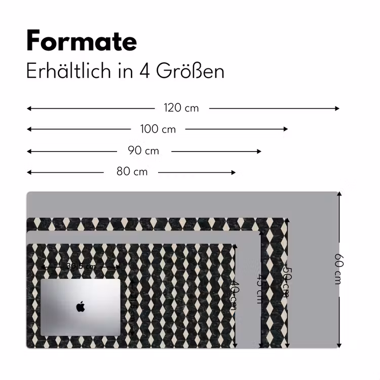 Geometrisch - Patroon - Marmer - Groen Muismat XXL klein 681 -ysfeer5_duits