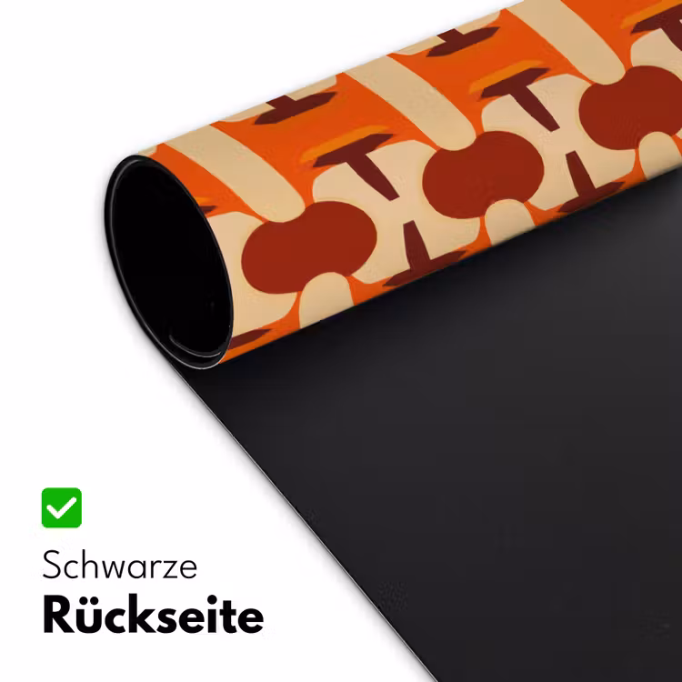 Geometrisch - Retro - Oranje Muismat XXL klein 681 -ysfeer2_duits