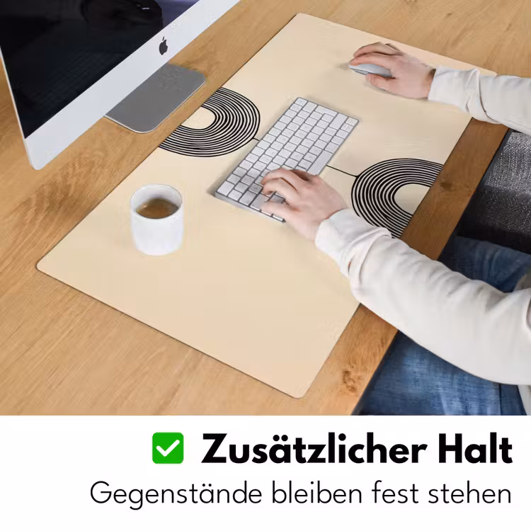 Geometrische bogen - Minimalistisch - Symmetrisch Muismat XXL klein -ysfeer3_duits