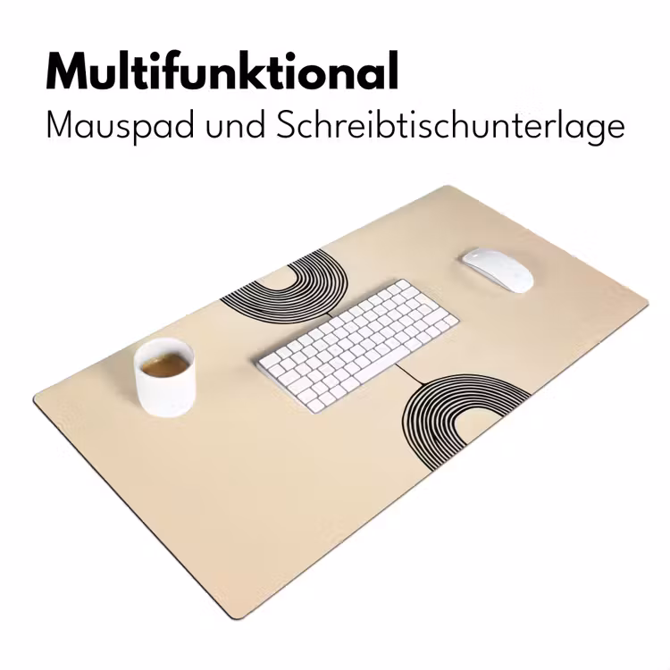 Geometrische bogen - Minimalistisch - Symmetrisch Muismat XXL klein -ysfeer4_duits
