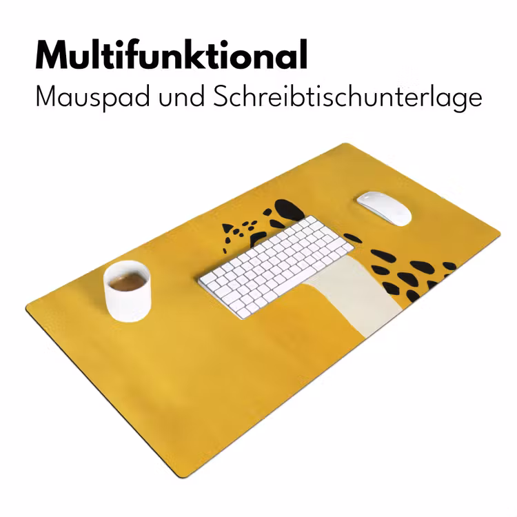 Cheetah - Illustratie - Geel Muismat XXL klein -ysfeer4_duits