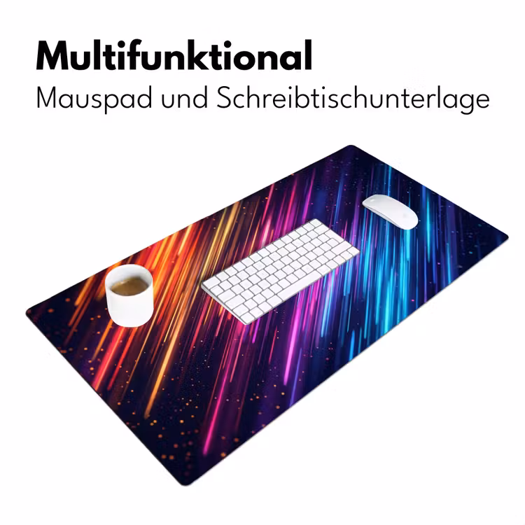 Snelheid - Kosmos - Kleurrijk Muismat XXL klein -ysfeer4_duits