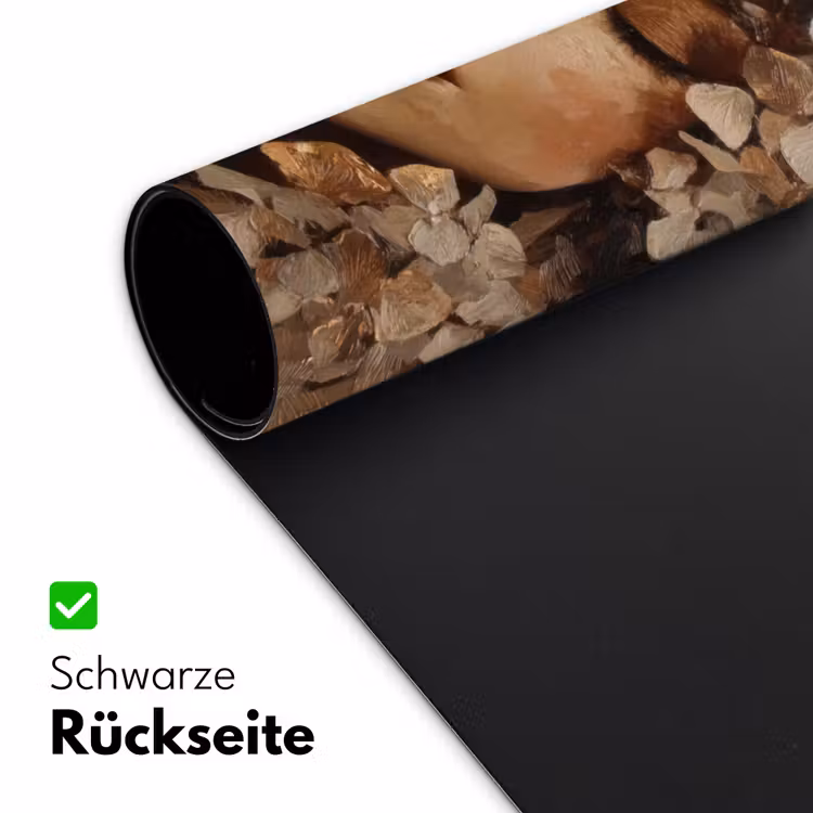 Gezicht - Vrouwe - Bladeren - Penseelstreken Muismat XXL klein -ysfeer2_duits