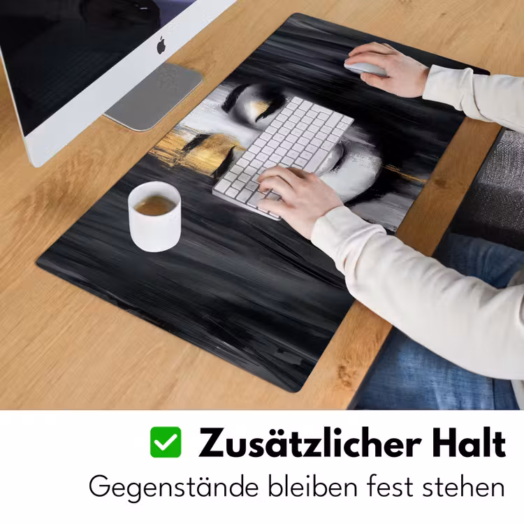 Gezicht - Vrouw - Penseelstreken - Abstract Muismat XXL klein -ysfeer3_duits