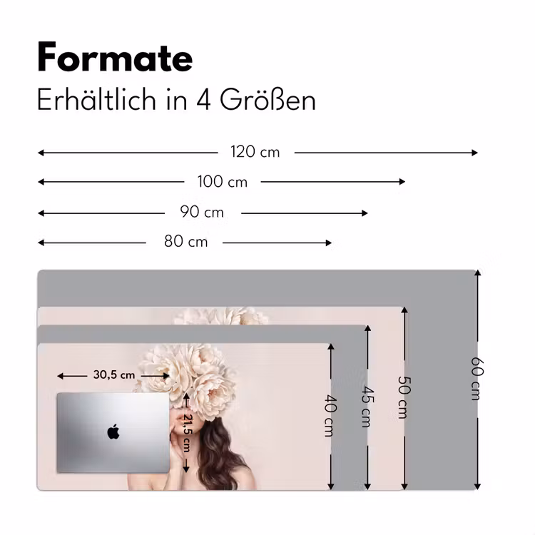 Gezicht - Pioenrozen - Crème Muismat XXL klein -ysfeer5_duits