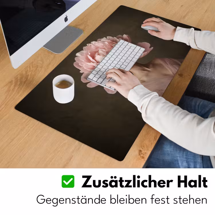 Gezicht - Roos - Roze Muismat XXL klein -ysfeer3_duits