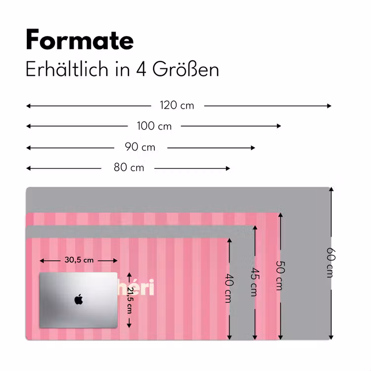 Gestreept - Roze - Chéri Muismat XXL klein -ysfeer5_duits