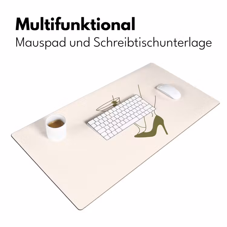 Schreibtischunterlage - Getränk – Martini – High Heels – Mode – Grün - Drank - Martini - Hoge hak - Mode - Groen Muismat XXL klein