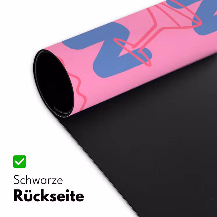 Schreibtischunterlage - Getränke – Gläser – Prost – Modern – Rosa - Drank - Glazen - Proost - Modern - Roze Muismat XXL klein
