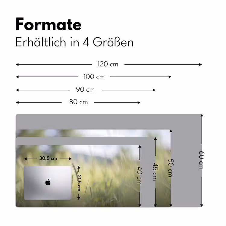 Graan - Aar - Natuur - Groen - Detail Muismat XXL klein -ysfeer5_duits