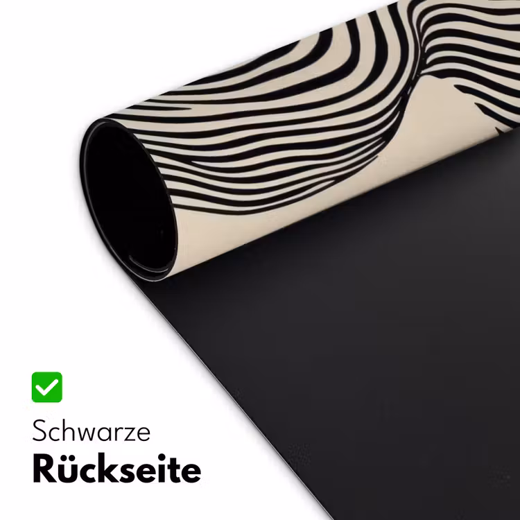 Golvend - Lijnen - Abstract - Silhouet Muismat XXL klein -ysfeer2_duits