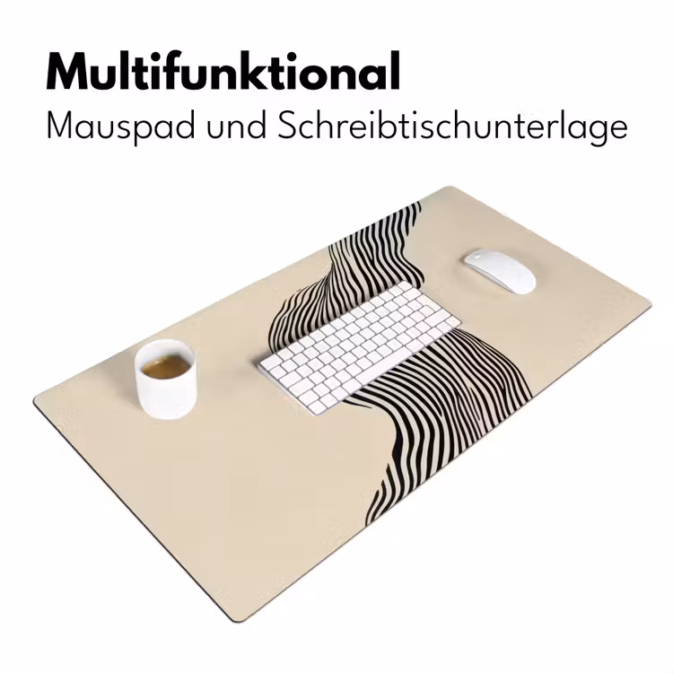 Golvend - Lijnen - Abstract - Silhouet Muismat XXL klein -ysfeer4_duits
