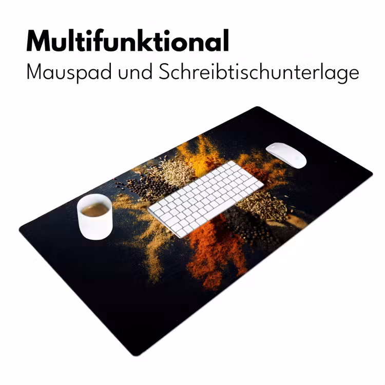 Specerijen - Explosie - Oranje Muismat XXL klein -ysfeer4_duits
