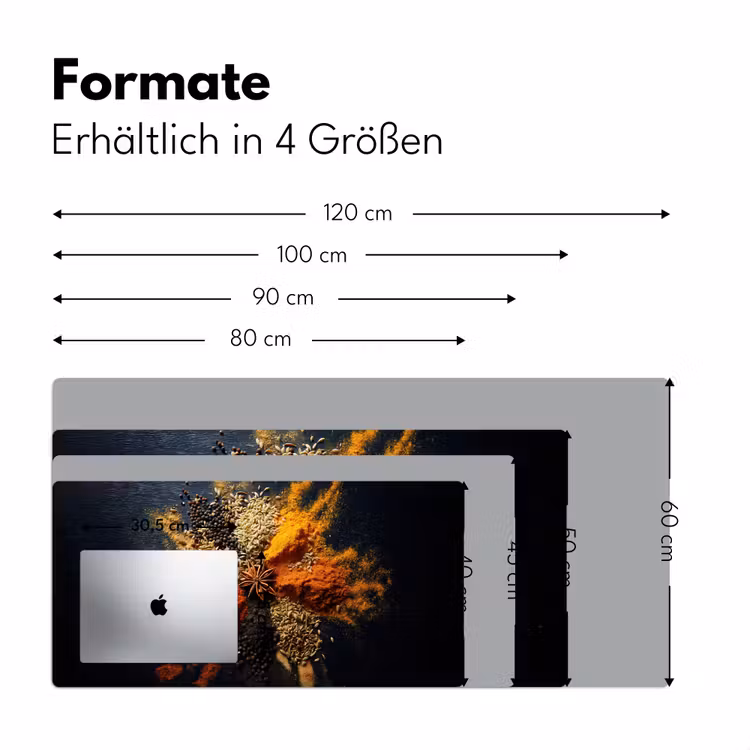 Specerijen - Explosie - Oranje Muismat XXL klein -ysfeer5_duits