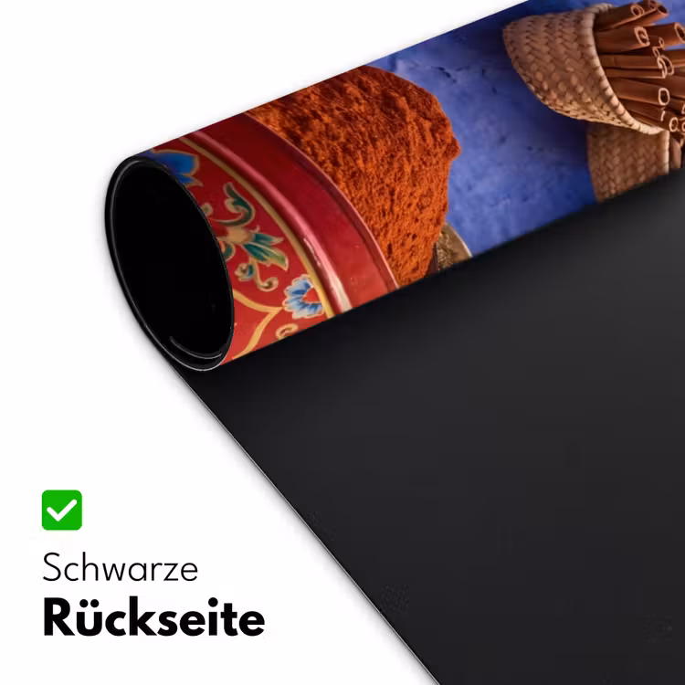Schreibtischunterlage - Gewürze – Körbe – Markt - Kruiden - Manden - Markt Muismat XXL klein