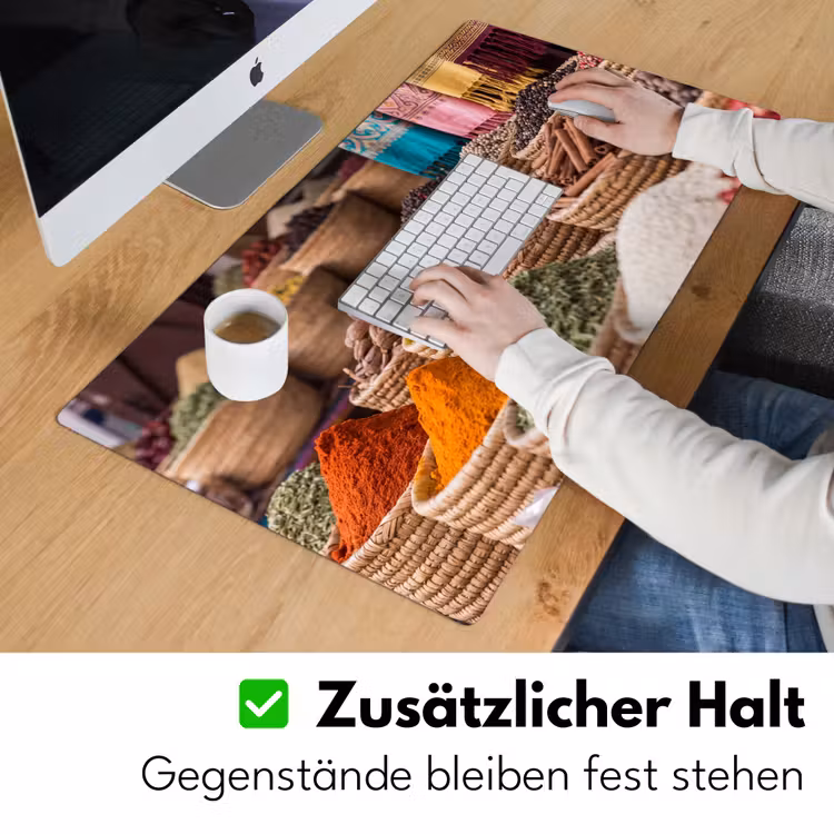Schreibtischunterlage - Gewürze – Körbe – Orientalisch - Kruiden - Manden - Oosters Muismat XXL klein