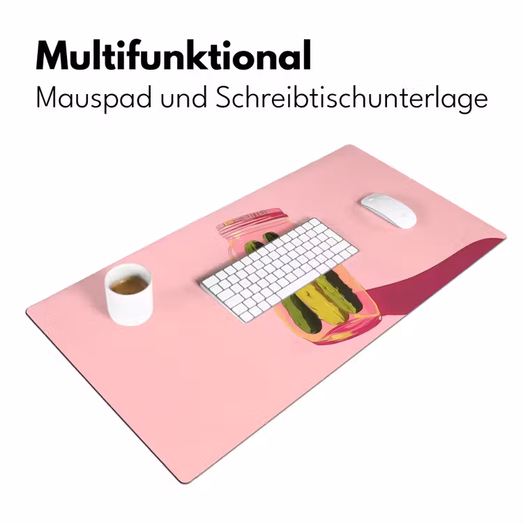 Augurken - Pot - Schaduw - Roze Muismat XXL klein -ysfeer4_duits