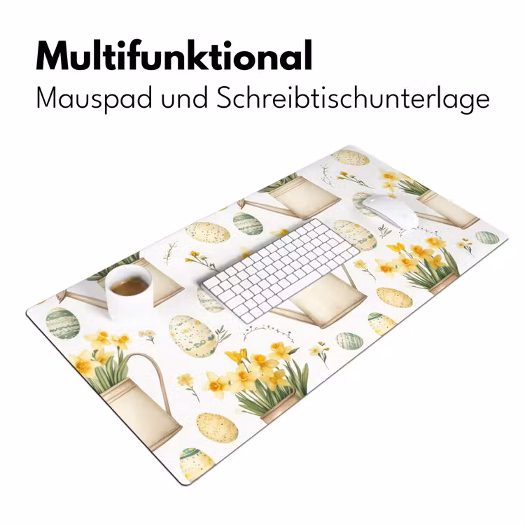 Gieter - Bloemen - Eieren Muismat XXL klein -ysfeer4_duits