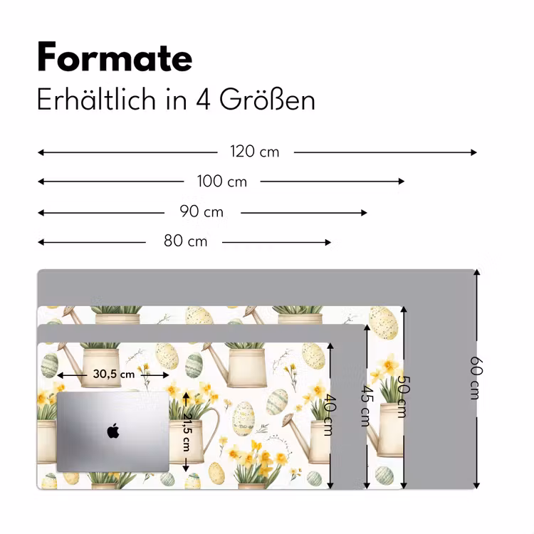 Gieter - Bloemen - Eieren Muismat XXL klein -ysfeer5_duits