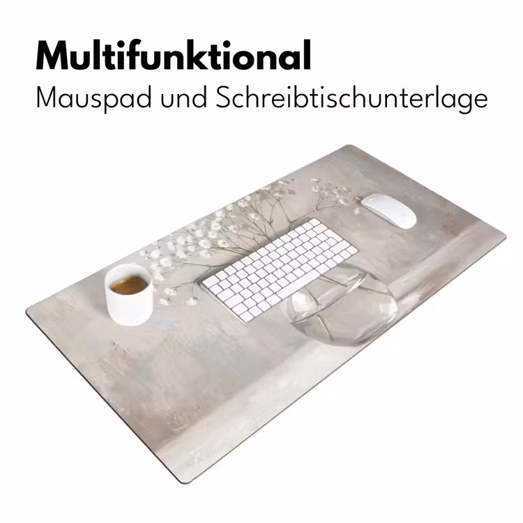 Gipskruid - Vaas - Wit Muismat XXL klein -ysfeer4_duits