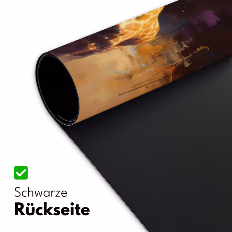 Giraf - Bruin - Abstract - Geschilderd Muismat XXL klein -ysfeer2_duits