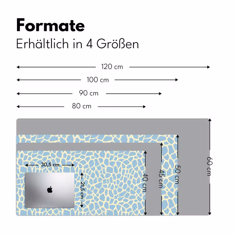Giraf - Modern - Blauw Muismat XXL klein 681 -ysfeer5_duits