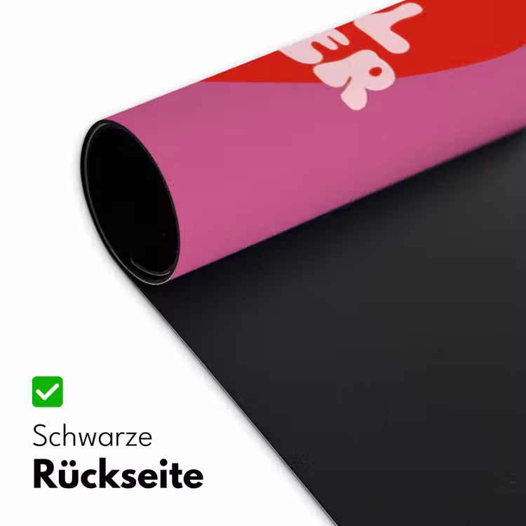 Girl power - Hart - Roze - Rood Muismat XXL klein -ysfeer2_duits