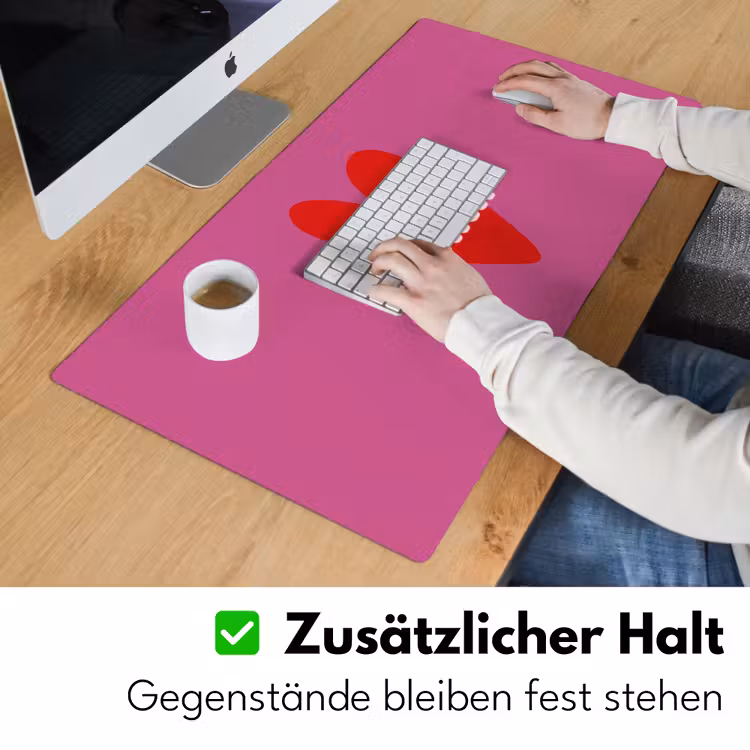 Girl power - Hart - Roze - Rood Muismat XXL klein -ysfeer3_duits
