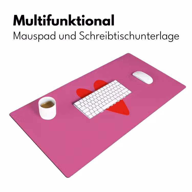 Girl power - Hart - Roze - Rood Muismat XXL klein -ysfeer4_duits