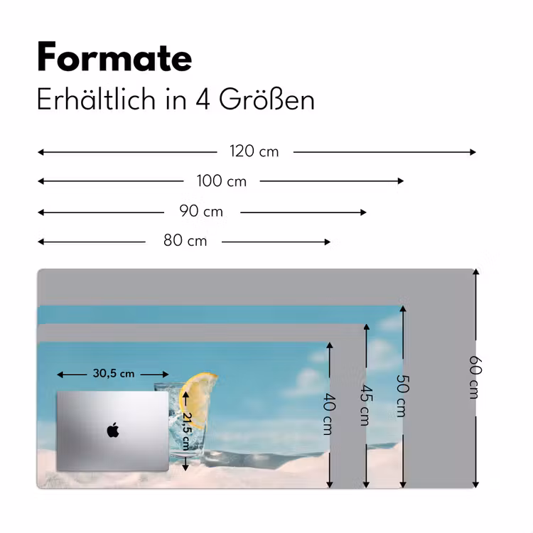 Glas - ijsblokjes - Citroen Muismat XXL klein -ysfeer5_duits